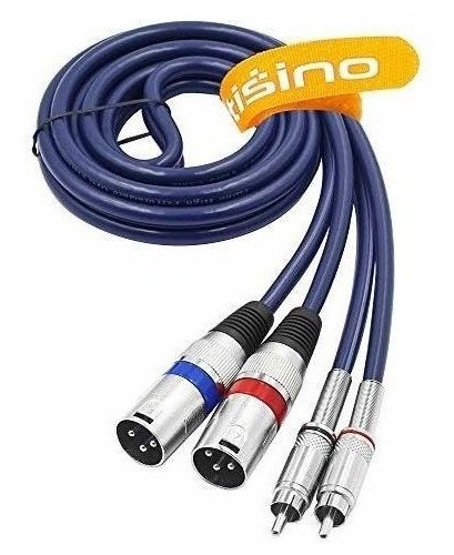Tisino Dual Xlr Macho A Macho Rca Hifi Estéreo Cable De Audi 1