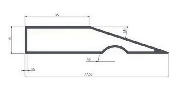 Regla Trapezoidal De Albañil - Revoque / Yeso - 1,50 Metros 1