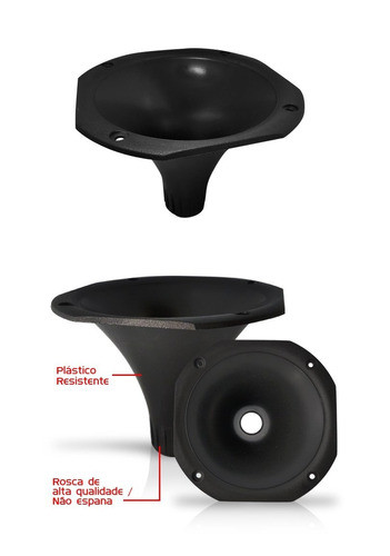 Corneta Curta Lc 14-50 Preta Com Rosca Para Driver 1