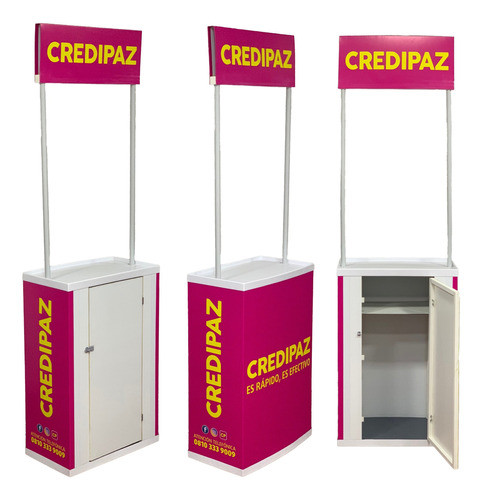 Mini Stand Puesto Portatil Desarmable Con Grafica Y Puerta 0