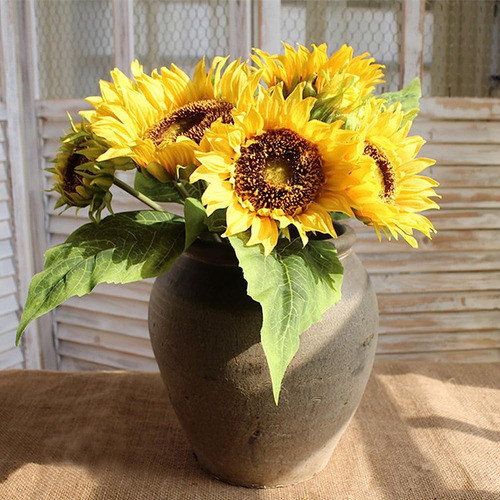 Girasoles De Sinsina Ramo De Flores Artificiales Para Decora 1