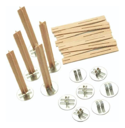Pabilo Cruz De Madera Para Velas De Soja 0