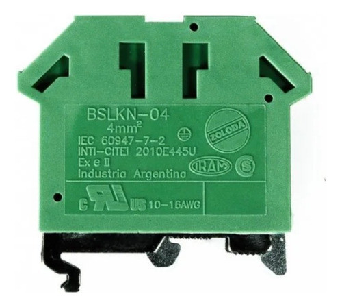 Borne De Puesta A Tierra Para Conductor De 4mm² X2 0