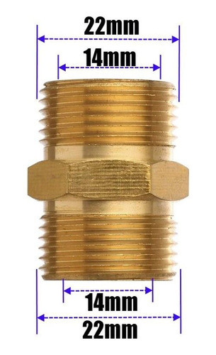 Conector Emenda Para Mangueiras M22-14mm X M22-14mm 1
