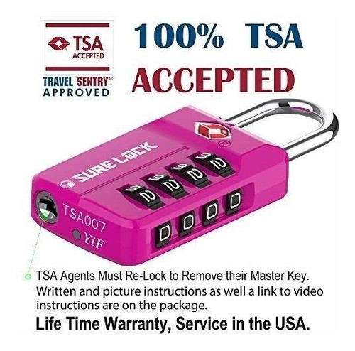 Candados De Equipaje De Viaje, Casilleros - 1 Pcs. - Rosa 1