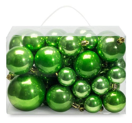 Bolas De Navidad De 4 Tamaños 40pcs. Verdes 0