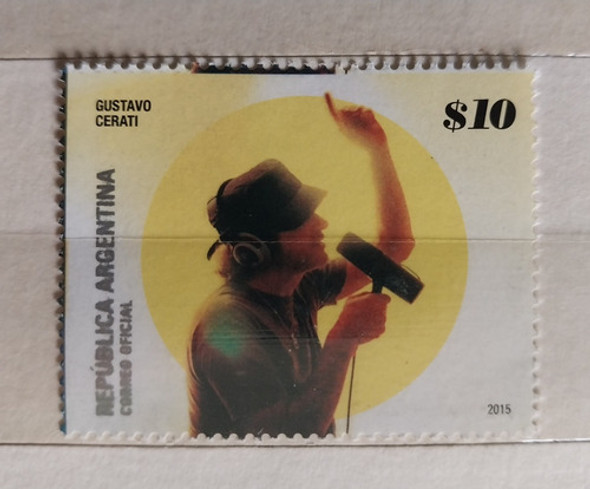 2015 Correo Argentino Estampillas Gustavo Cerati. Mint 1