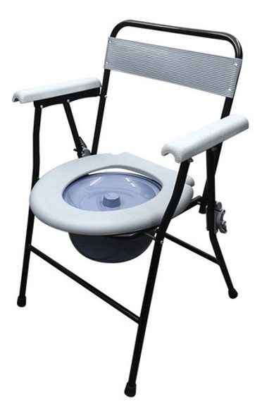 Banqueta Silla Higiénica Portátil Plegable Apoya Brazos 0