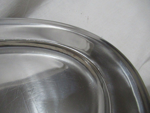 Antigua Bandeja Ovalada Acero Inoxidable Los Mellizos 40 Cm 1