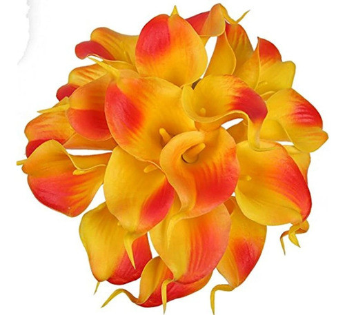 Luyue Calla Lily Nupcial Wedding Bouquet Head Lataex Real To 0