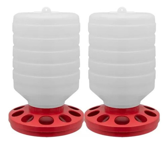 Comedouro Frango Galinha  Aves 5kg 10 Furos 2 Unidades 0