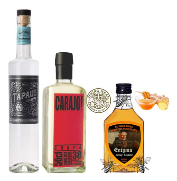 Grappa Premium Tapaus + Carajo + Grappa Miel  Envío Gratis 0 Grappa Premium Tapaus + Carajo + Grappa Miel  Envío Gratis 0