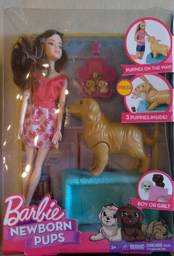 Muñeca Articulada Con Perra Y Cachorritos !!! 0