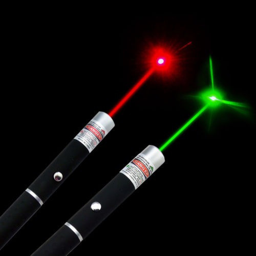 2pcs Alta Potencia 5mw 532nm Verde + Rojo 630nm Lazer Rayo L 1