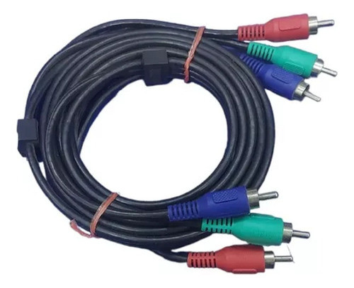 Cable 3x3 Video Component Rgb Dvd Rca Grueso Rojo Verde Azul 0
