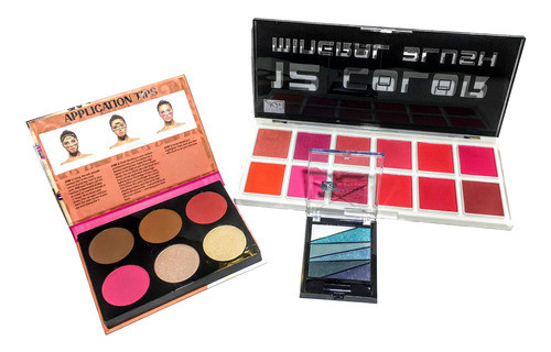 Combo Paleta De Rubores Y 3 Brochas 1