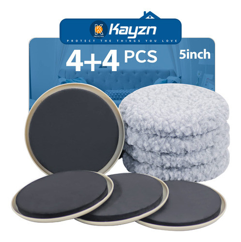 Deslizadores De Muebles 13cm Multi Superficie, 4+4un Gris 0
