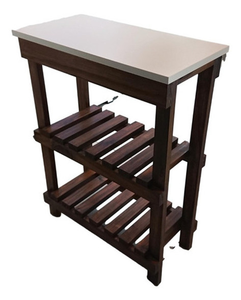 Mesa Cocina Auxiliar 60x30  - 2 Estantes, Llevala En 72 Hs!! 1