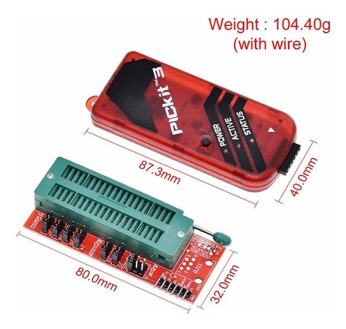 Programador Pic Kit 3.5 Con Adaptador Zif Y Cable Usb 1