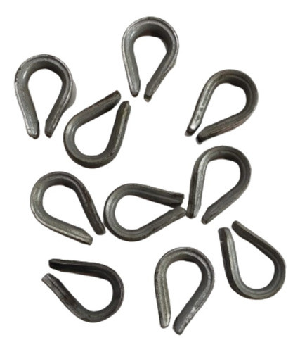 10 Guardacabos Galvanizado 3/8 - 10mm P/ Soga - Cables Acero 1