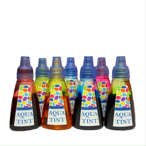 Combo Aqua Tint Pigmento 10ml Traslúcido X 8 U 1 C/ Color 0