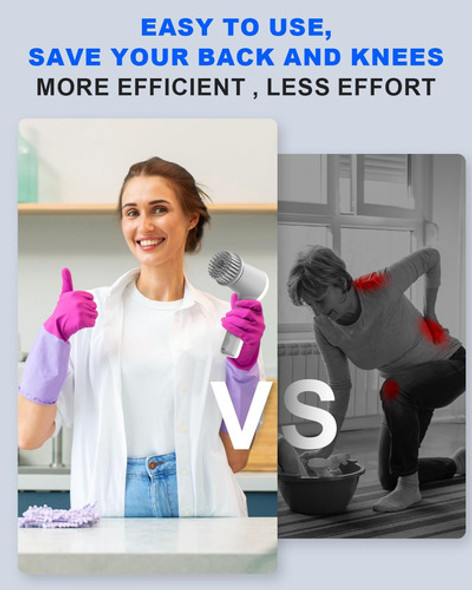 Limpiador Giratorio Eléctrico Ducha Azulejos, Piletas.gris. 1