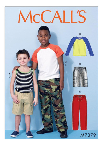 Mccall's Patterns Raglan Sleeve And Tank Tops/cargo Shorts A 0