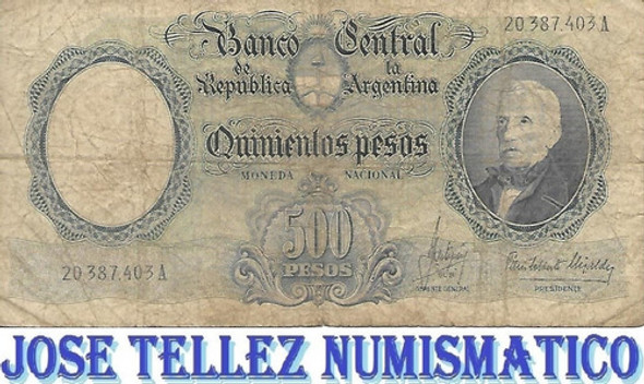 Bottero 2118 $ 500 Moneda Nacional Serie A B- Palermo 0