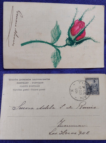 Antiguo Postal Matasello Provincia De Tucumán 0