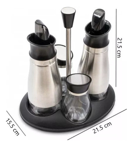 Set Alcuza Steel Aceitero Vinagrero Sal Pimienta 20220 1