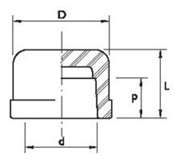 Tapa Hembra De 90mm Acqua System Dema 1