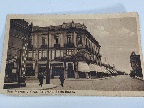 Antigua Postal:bahia Blanca-san Martin Y Gral.belgrano-128 0