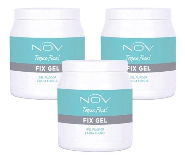 Gel Fijación Extra Fuerte Fix  Nov X 980gr Styling X 3 Uni 0