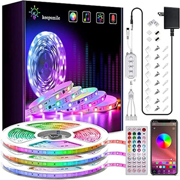 50 Pies Luces Led Keepsmile Tiras De Luces Led 5050 Rgb Sinc 0