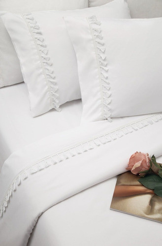 Jean Cartier Jgo Sábanas L. Oxford 600h Deco Blanco 1 1/2 Pl 0