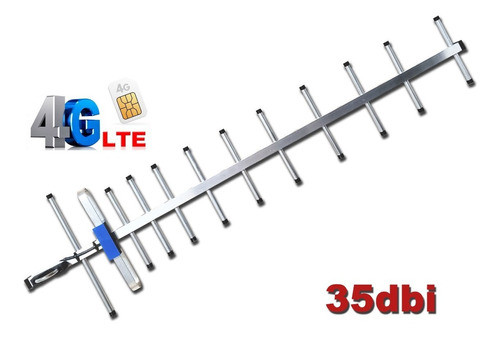 Antena Exterior Yagi 35dbi 4g Amplificador/modem/tel Rural 6 1