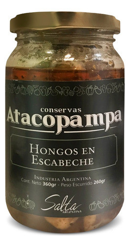 Hongos Champignones En Escabeche Conserva Atacopampa 360g 0