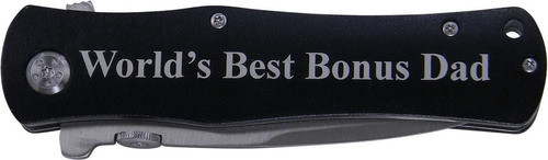 Navaja Plegable Negra - World's Best Bonus Dad 1