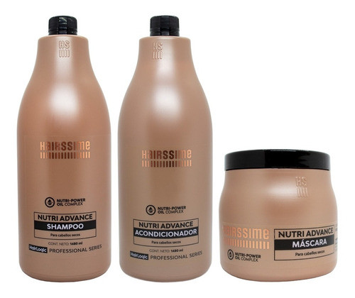 Hairssime Nutri Advance Shampoo + Enjuague + Máscara Grande 0