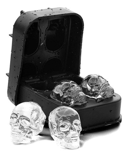 Hielera, Molde Hielo, Cubetera De Silicona Forma Calavera 0