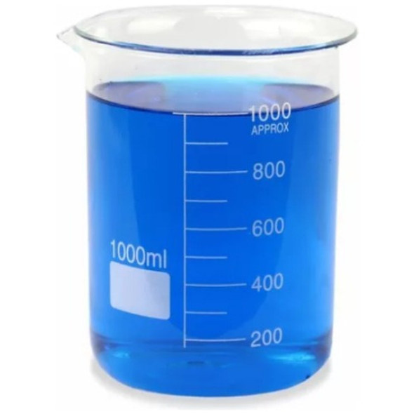 Copo Becker 1000ml 1l De Vidro Forma Baixa Bequer 0