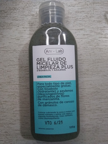 Gel Fluido De Limpieza Micelar Con Granulos De Damasco 125cc 1