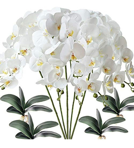 Fagushome 5 Piezas De Flores De Phalaenopsis Artificiales Co 0