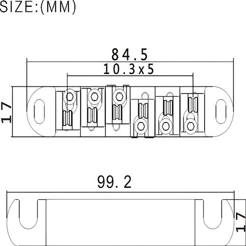 Ponte Cromada Tune-o-matic Para Guitarra Les Paul Lp 1