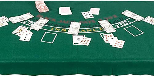 Cubierta De Mesa De Blackjack Amscan, 6 Pies, Verde 1