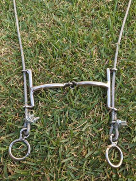 Freio Bridão Gag Bit Inox Bocal Articulado E Cabo Emcapado 1