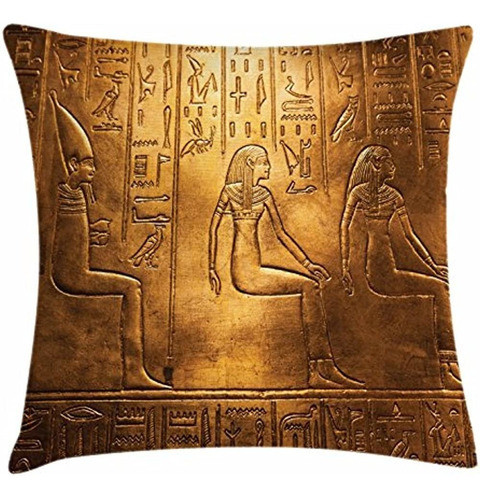 Funda De Cojín De Almohada Egipcia Lunarable, Detalles Logog 0