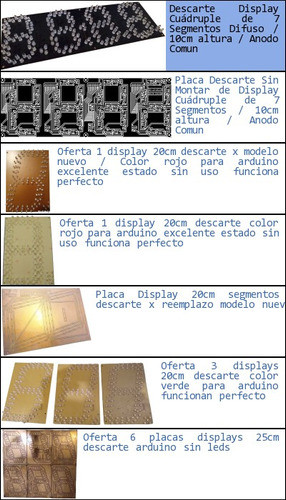 Descarte Display 10cm Altura Anodo Comun 1 Unidad Disponible 1