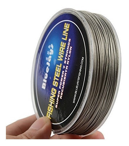 100 Metros De Caña De Pescar Alambre De Nylon Recubierto 1x7 1