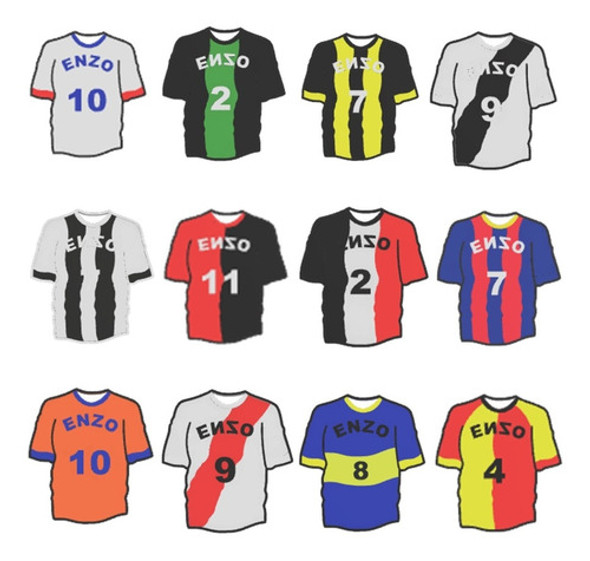 Llaveros Camiseta Equipos Baby Futbol Personalizados (2u) 0